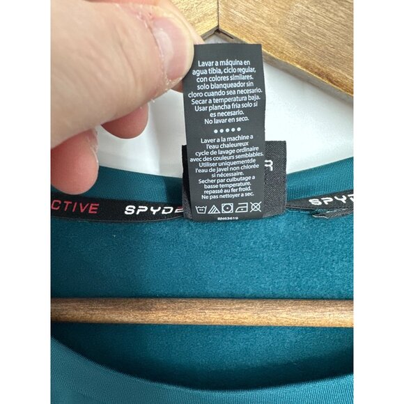 Spyder Active Teal Long Sleeve Performance Shirt Women's Size XXL - Picture 6 of 8